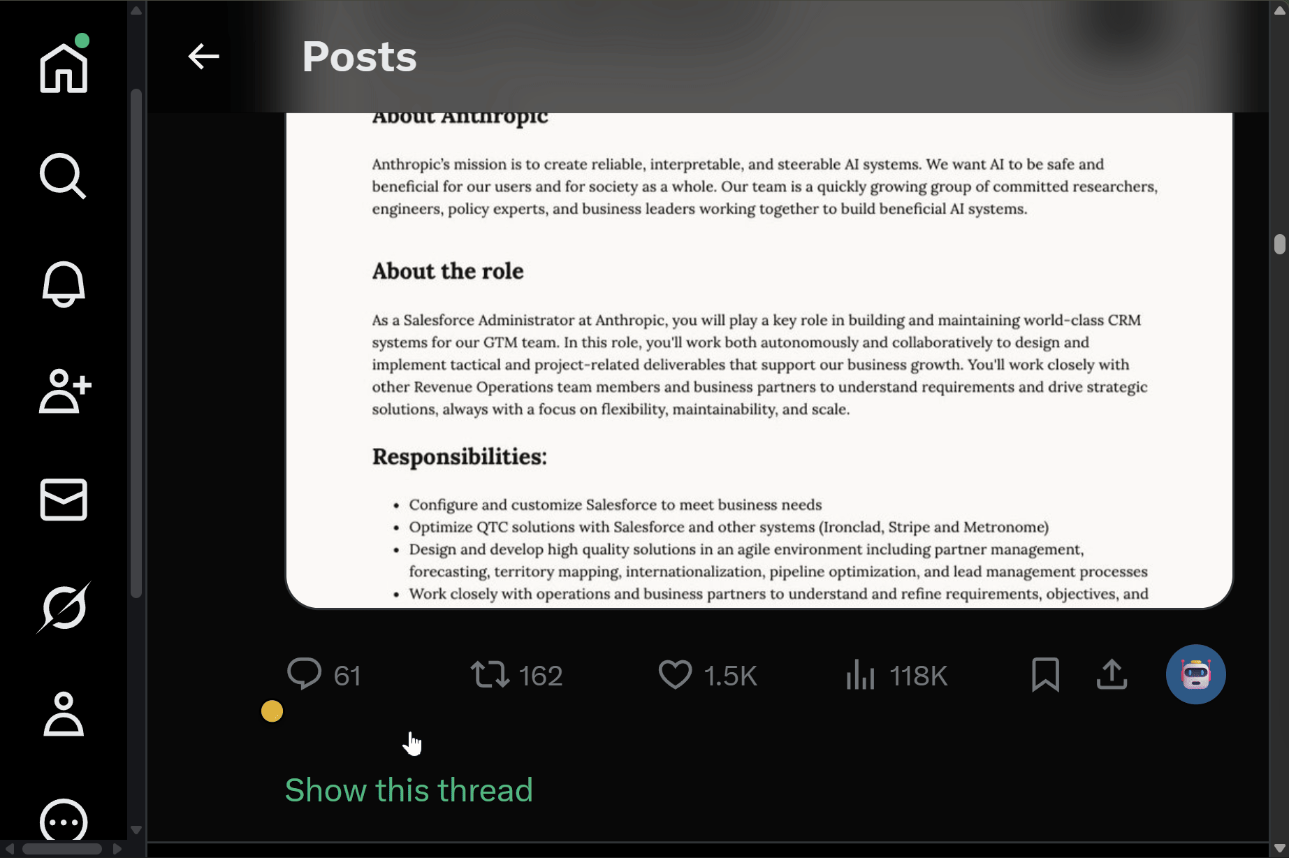 Feed Scanner OPS scoring in action - showing Top badge on high-opportunity tweets